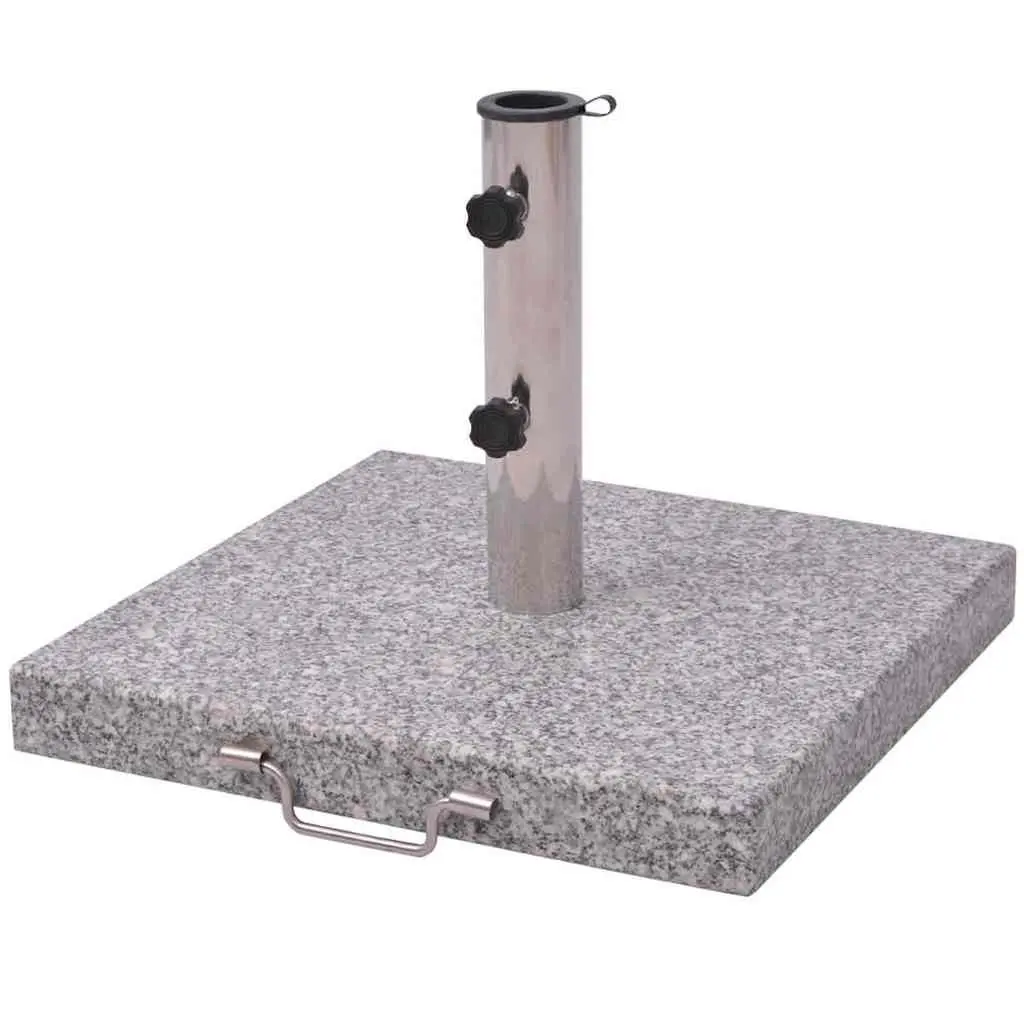 Parasol Stand Grey 45cm Polished Granite Base Stainless Steel
