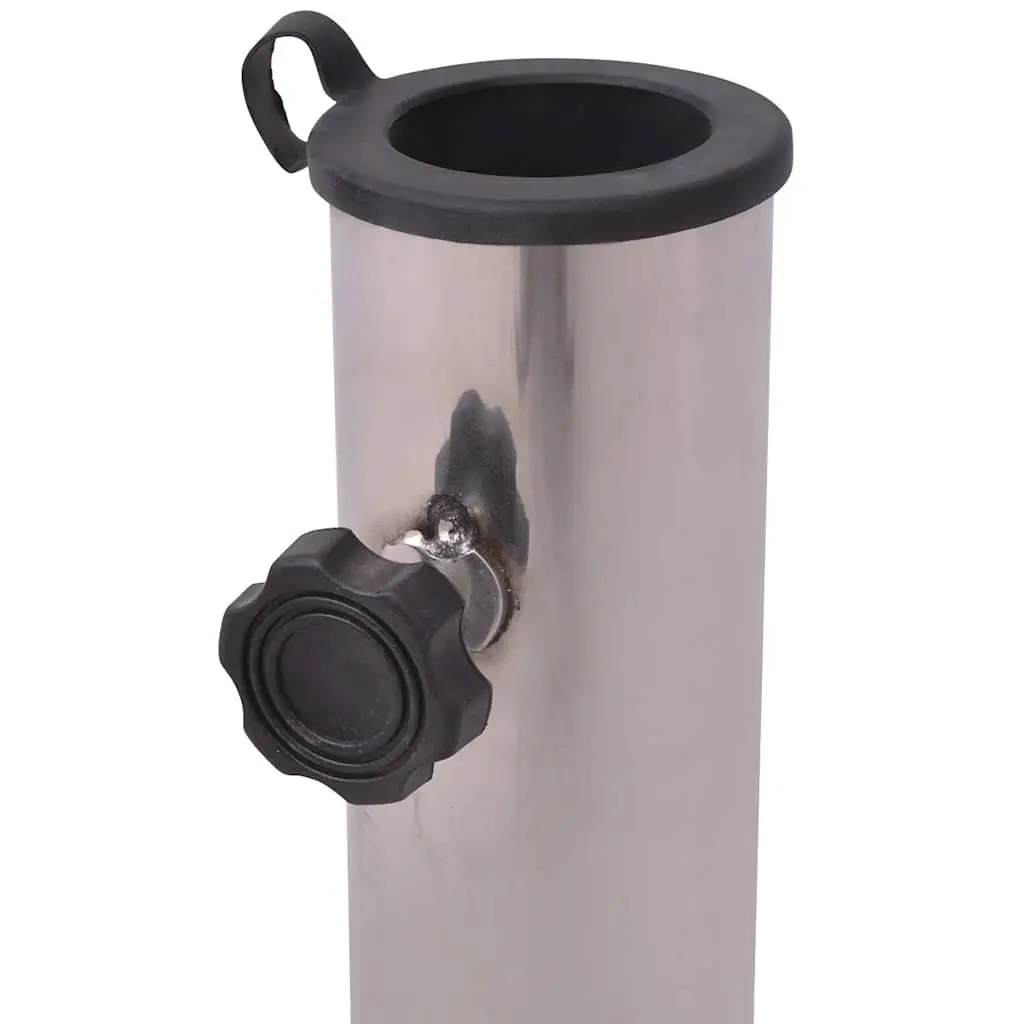 Parasol Stand Grey 45cm Polished Granite Base Stainless Steel