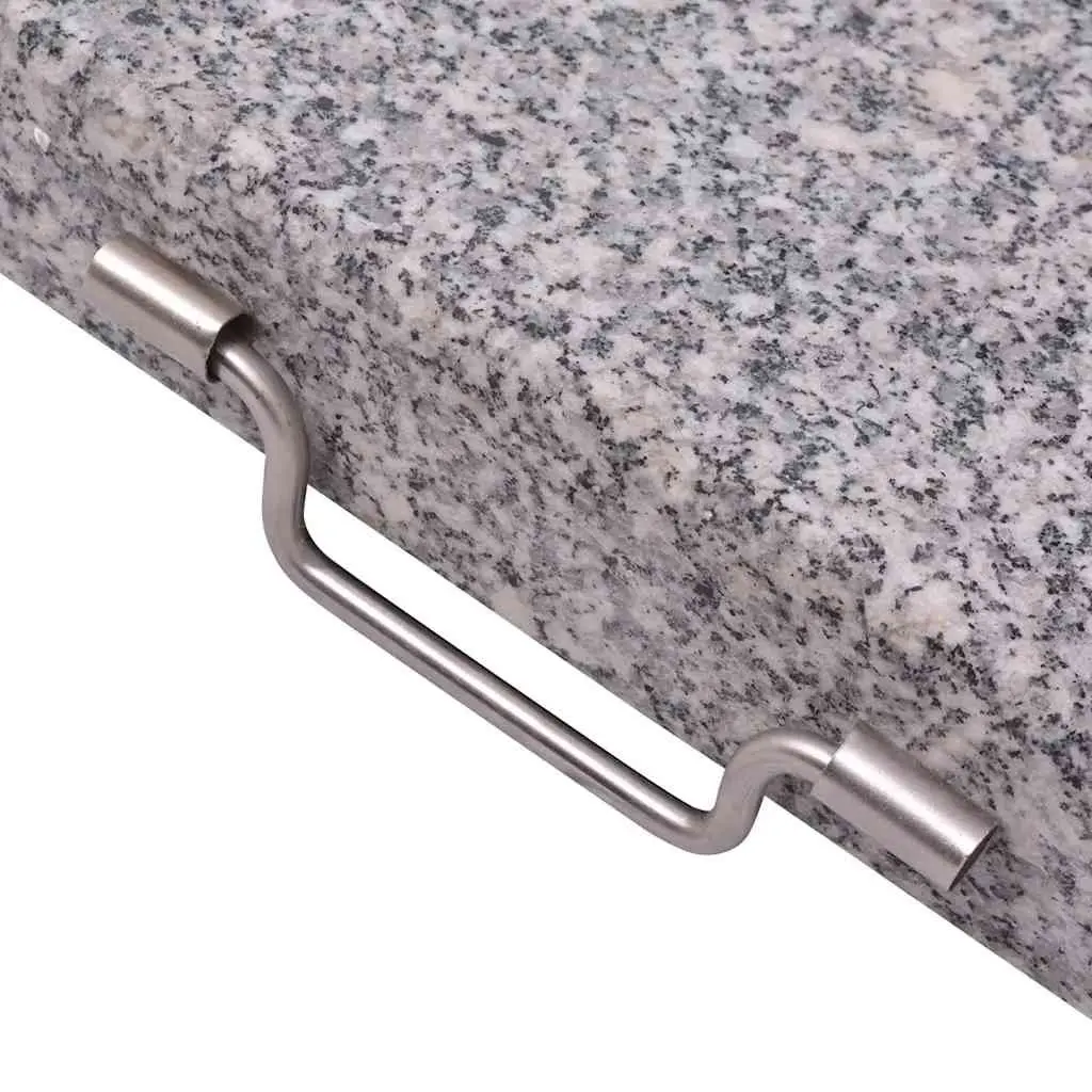 Parasol Stand Grey 45cm Polished Granite Base Stainless Steel