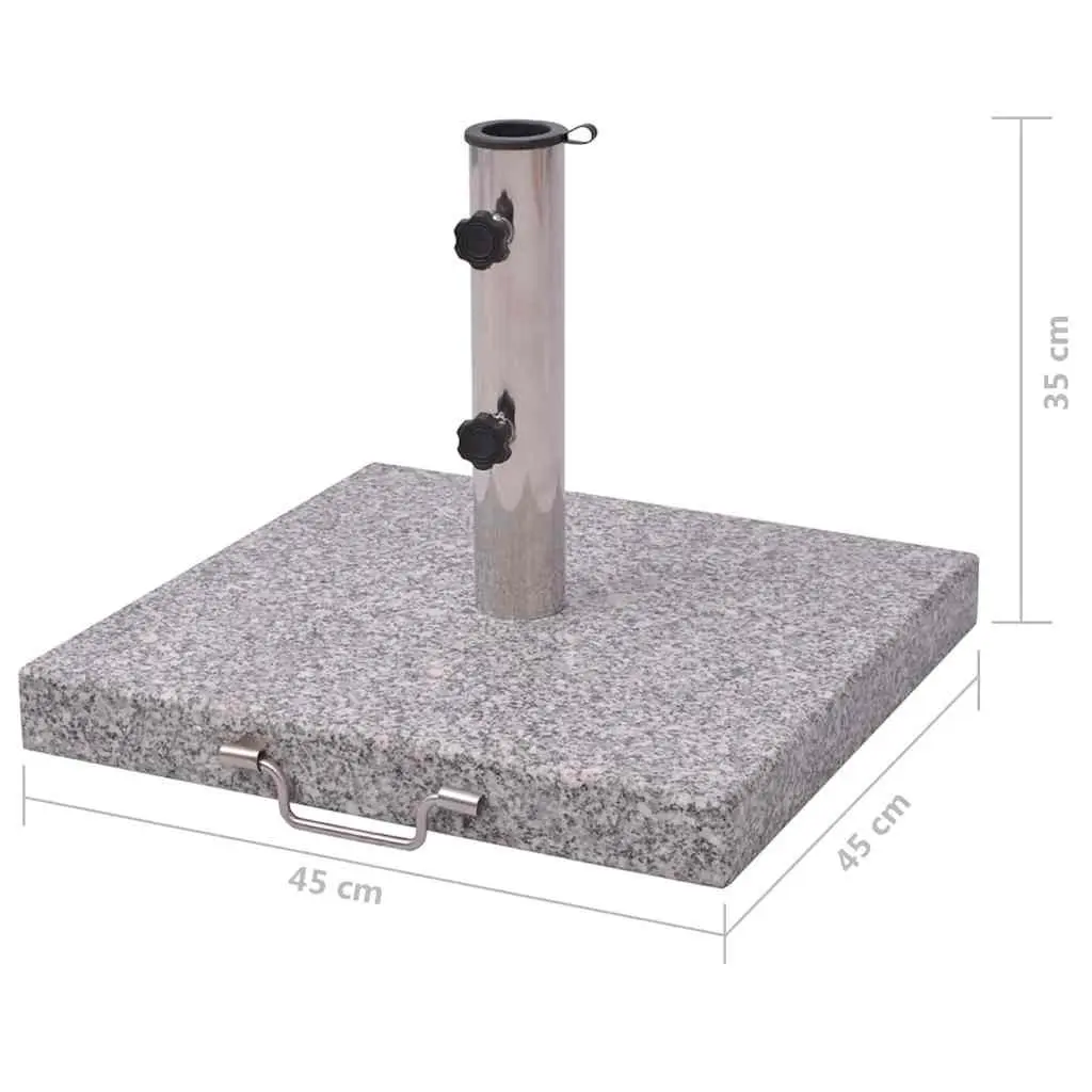 Parasol Stand Grey 45cm Polished Granite Base Stainless Steel