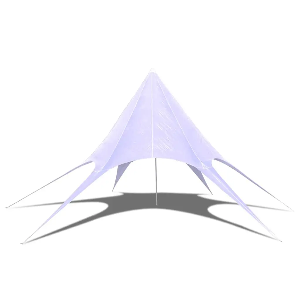Hexagon Star Gazebo Pavilion UV-Resistant Weather-Resistant 10m Diameter White