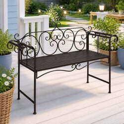 Friendly Brown Outdoor Garden Bench for Your Comfort
