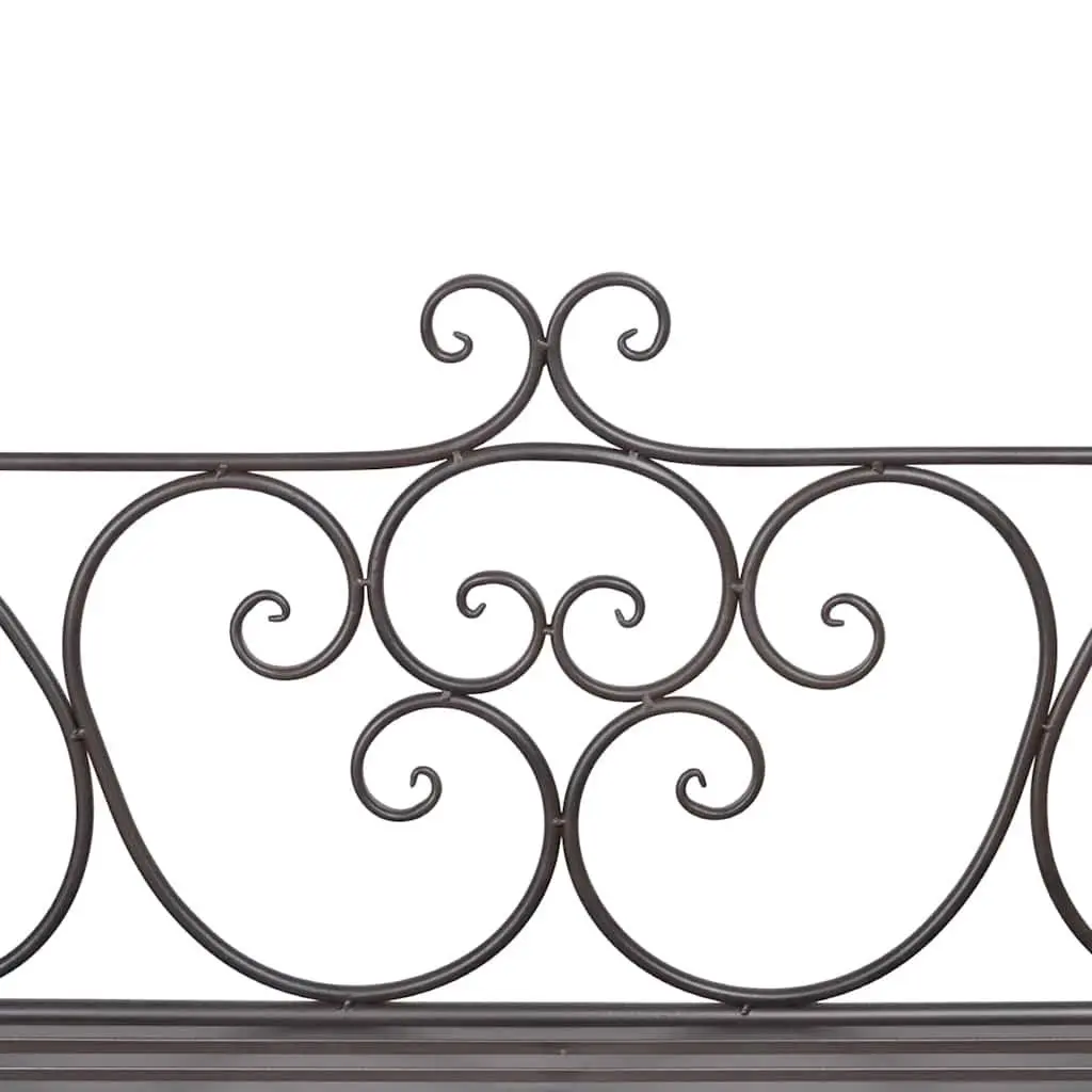 Garden Bench Metal Frame Weatherproof 132cm