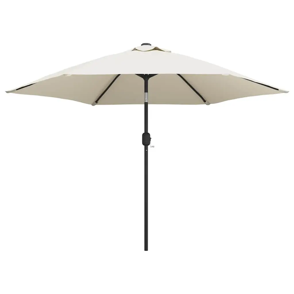 Garden Parasol UV Protection 3m White Outdoor Shade Steel Pole