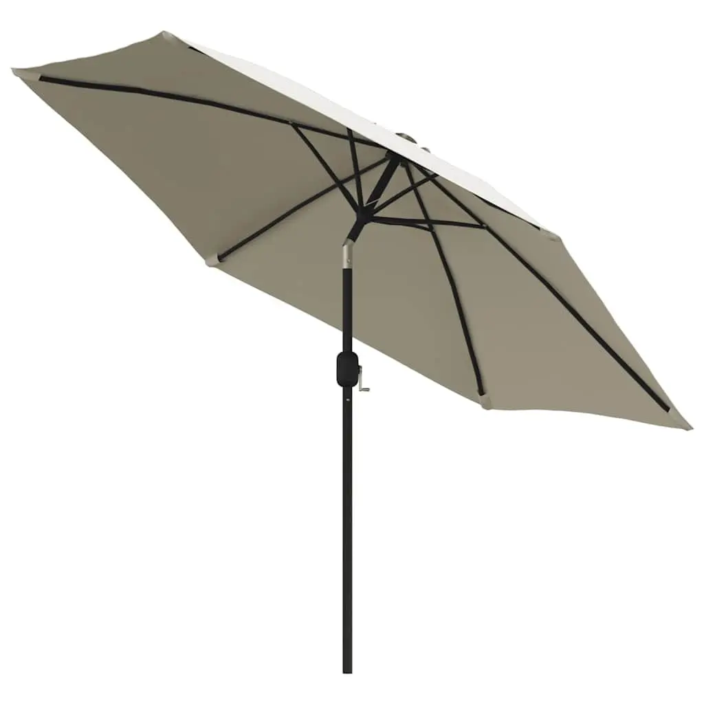 Garden Parasol UV Protection 3m White Outdoor Shade Steel Pole
