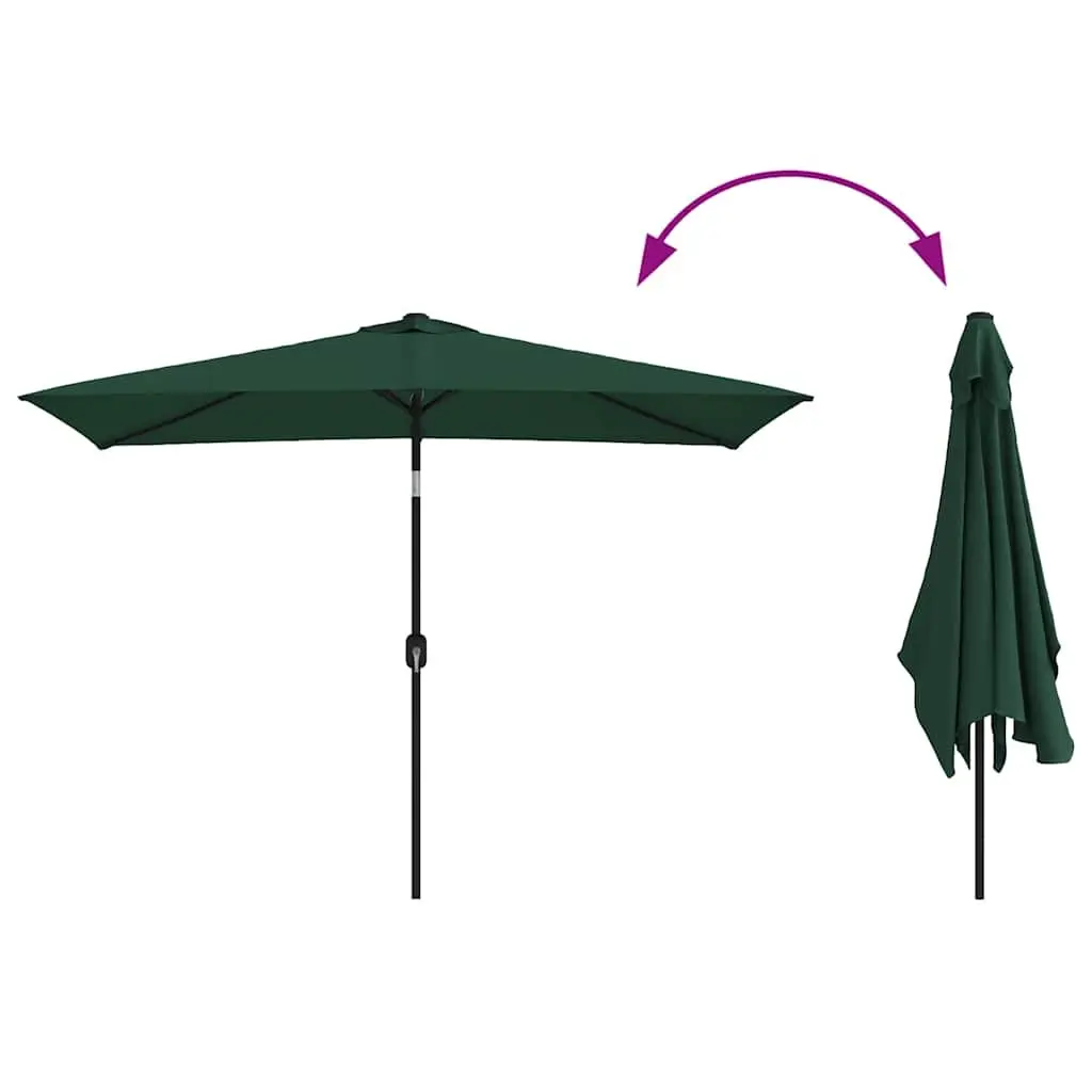 Garden Parasol UV Protective Foldable 200 x 300 cm Outdoor Patio Sun Shade Umbrella