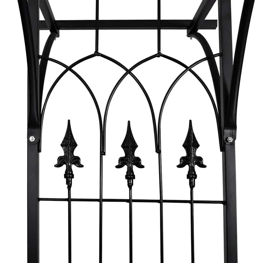 Garden Arch Weather Resistant 200cm Wide Black Outdoor Climbing Plant Support Structure Frame