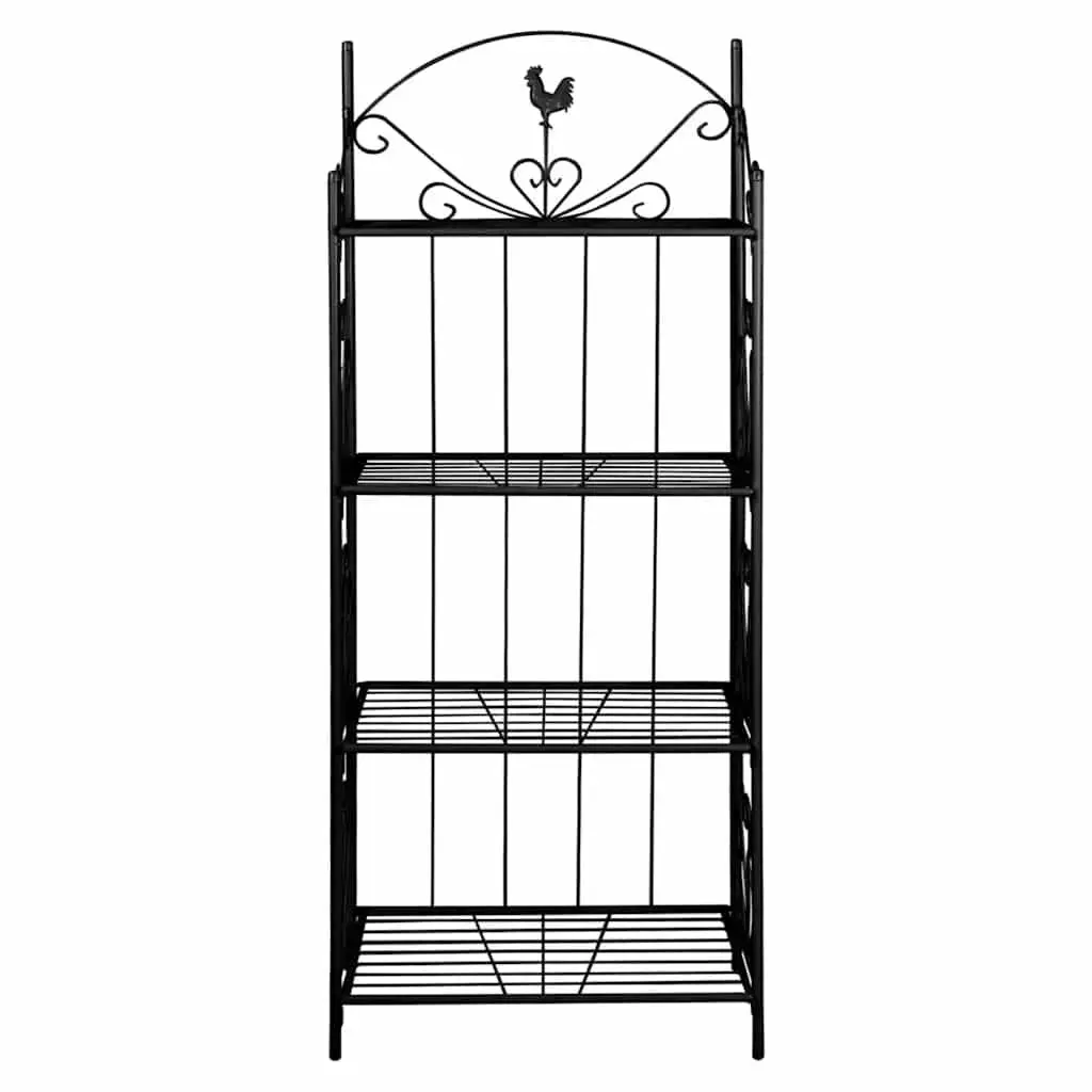4-Tier Black Plant Rack