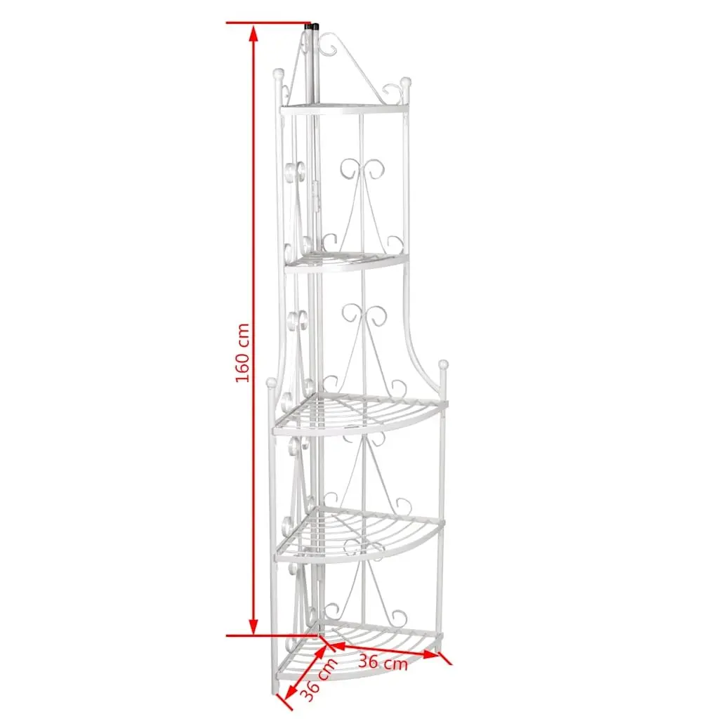 White Corner Plant Rack