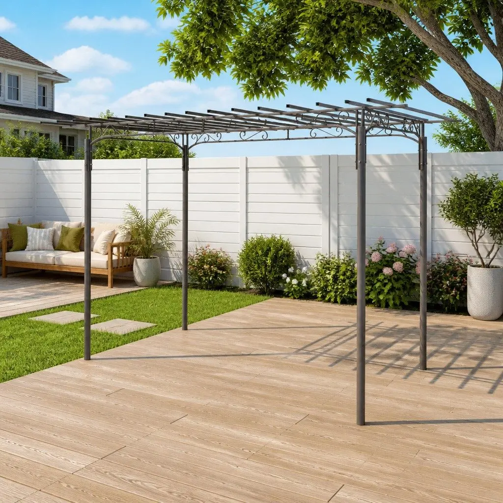 Garden Arbor Pavilion Style Steel Outdoor Structure for Climbing Plants