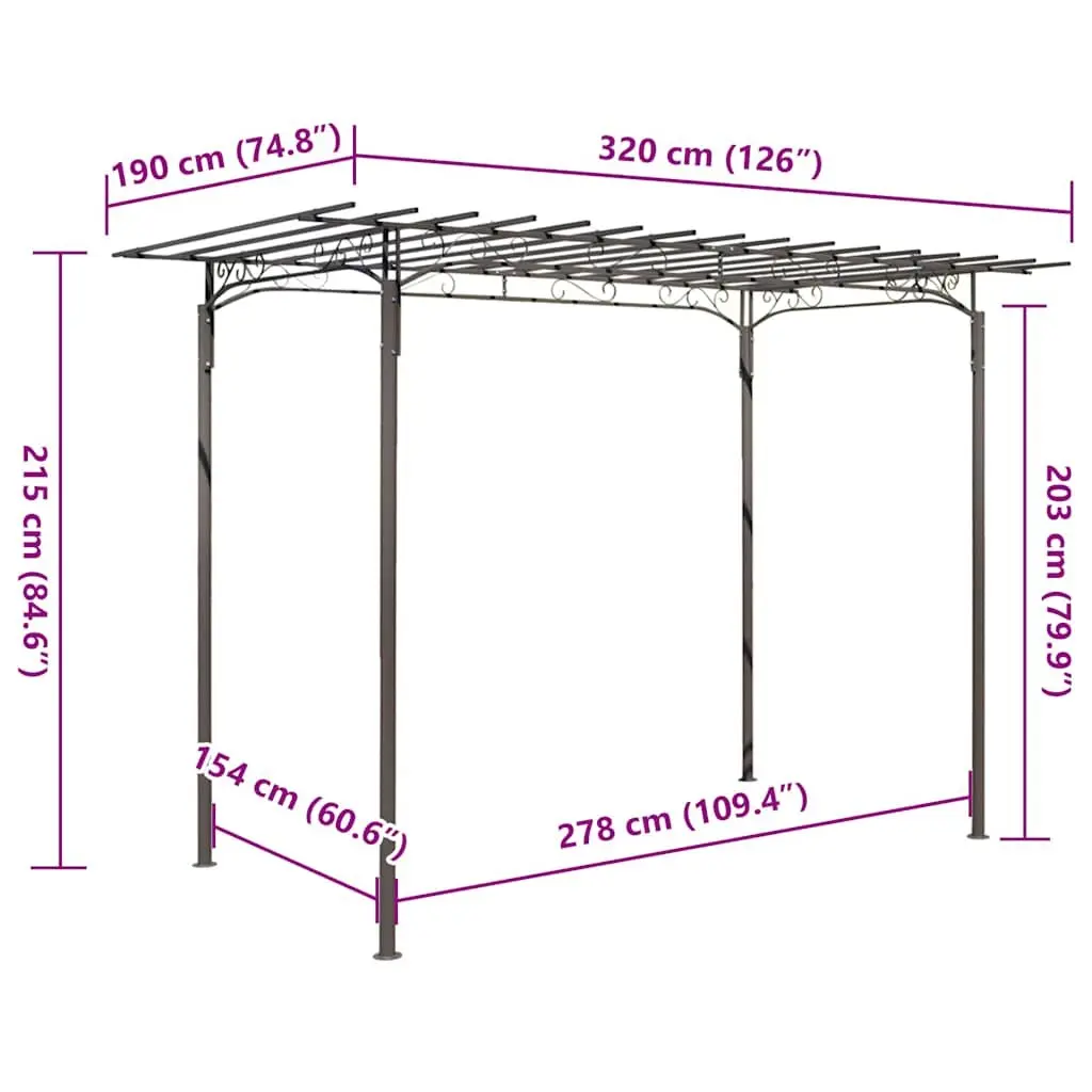 Garden Arbor Pavilion Style Steel Outdoor Structure for Climbing Plants