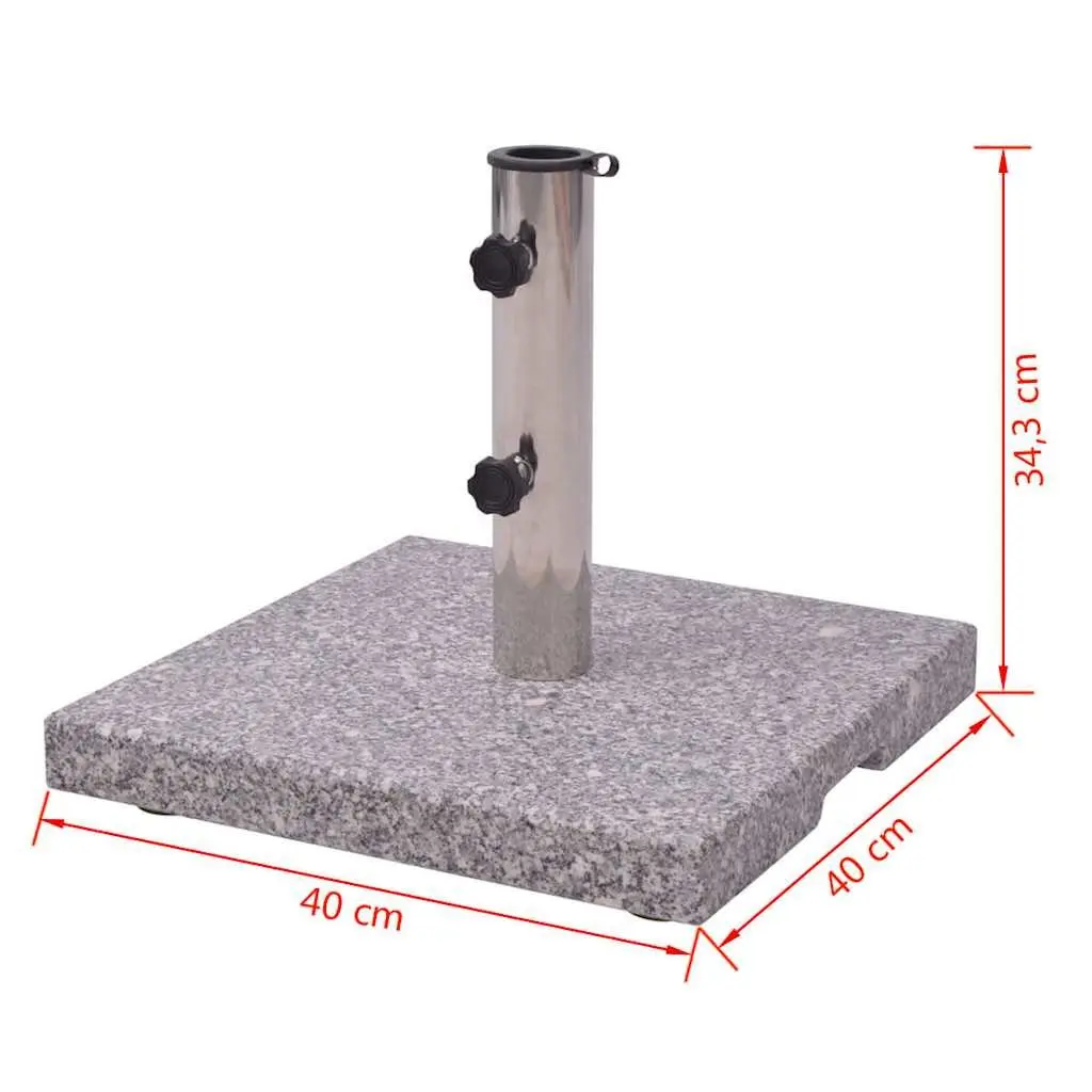 Granite Parasol Base Umbrella Holder 20kg Grey Outdoor Garden Stand