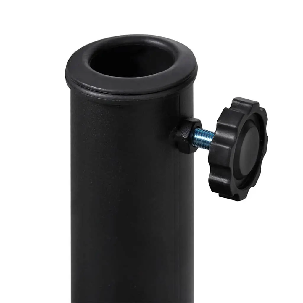 Half Round Parasol Base Black Durable Resin Outdoor Umbrella Stand Garden Patio Holder