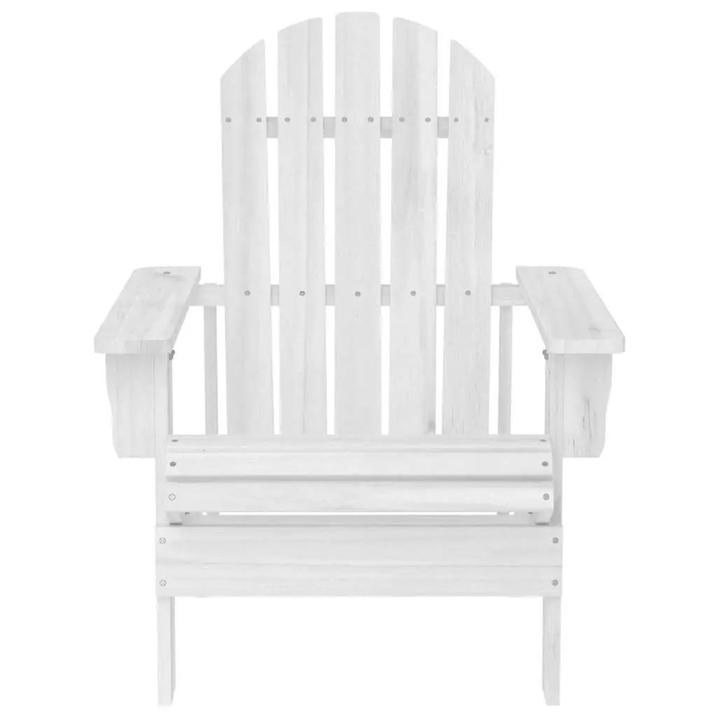 Garden Chair Vintage Style White Solid Hardwood Outdoor Armchair