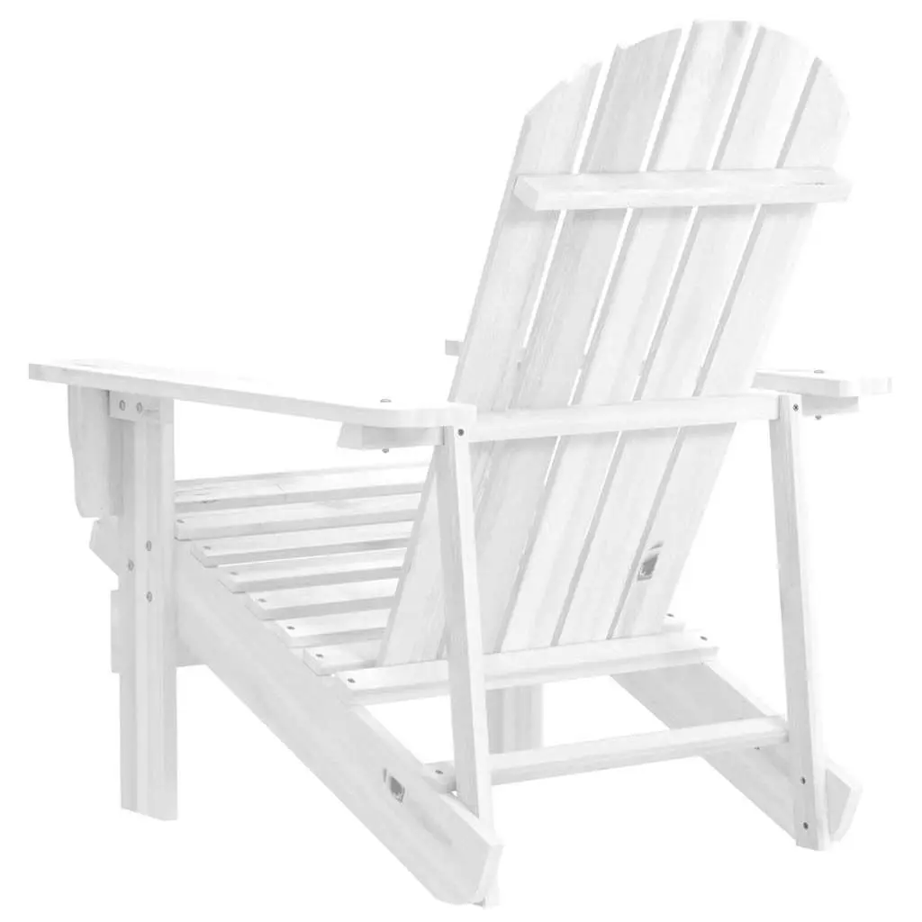 Garden Chair Vintage Style White Solid Hardwood Outdoor Armchair