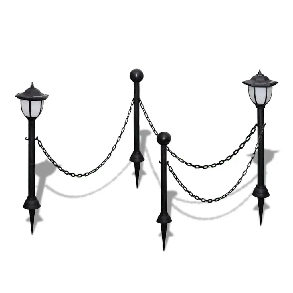 Solar Fence Lights Outdoor Garden Patio Lighting Two LED Lamps