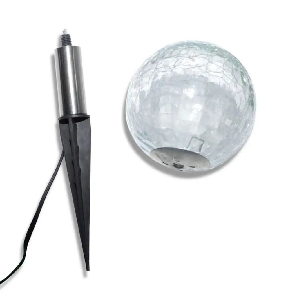 Solar LED Ball Garden Lights Set with Ground Spikes 3 Piece