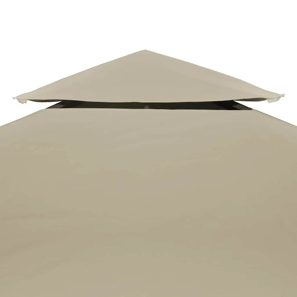 Waterproof Gazebo Canopy Top Cover Replacement Beige 3x3m
