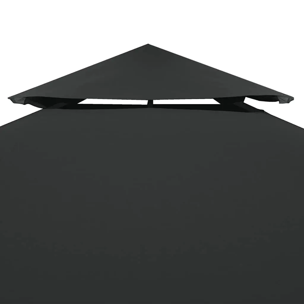 Gazebo Cover Replacement Waterproof Canopy Top Dark Grey 3x3m 310gsm