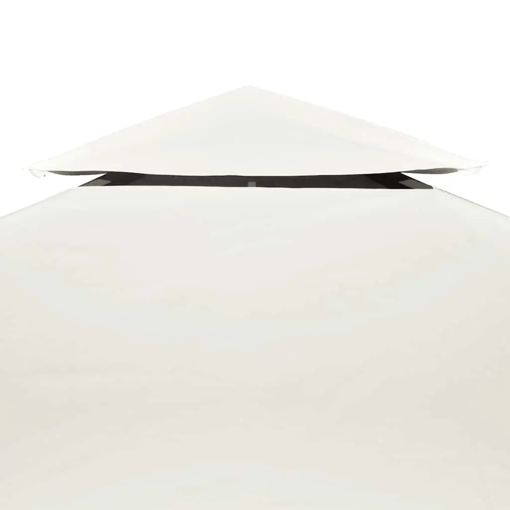Gazebo Canopy Top Cover Water-Resistant 310gsm Cream White 3m x 4m