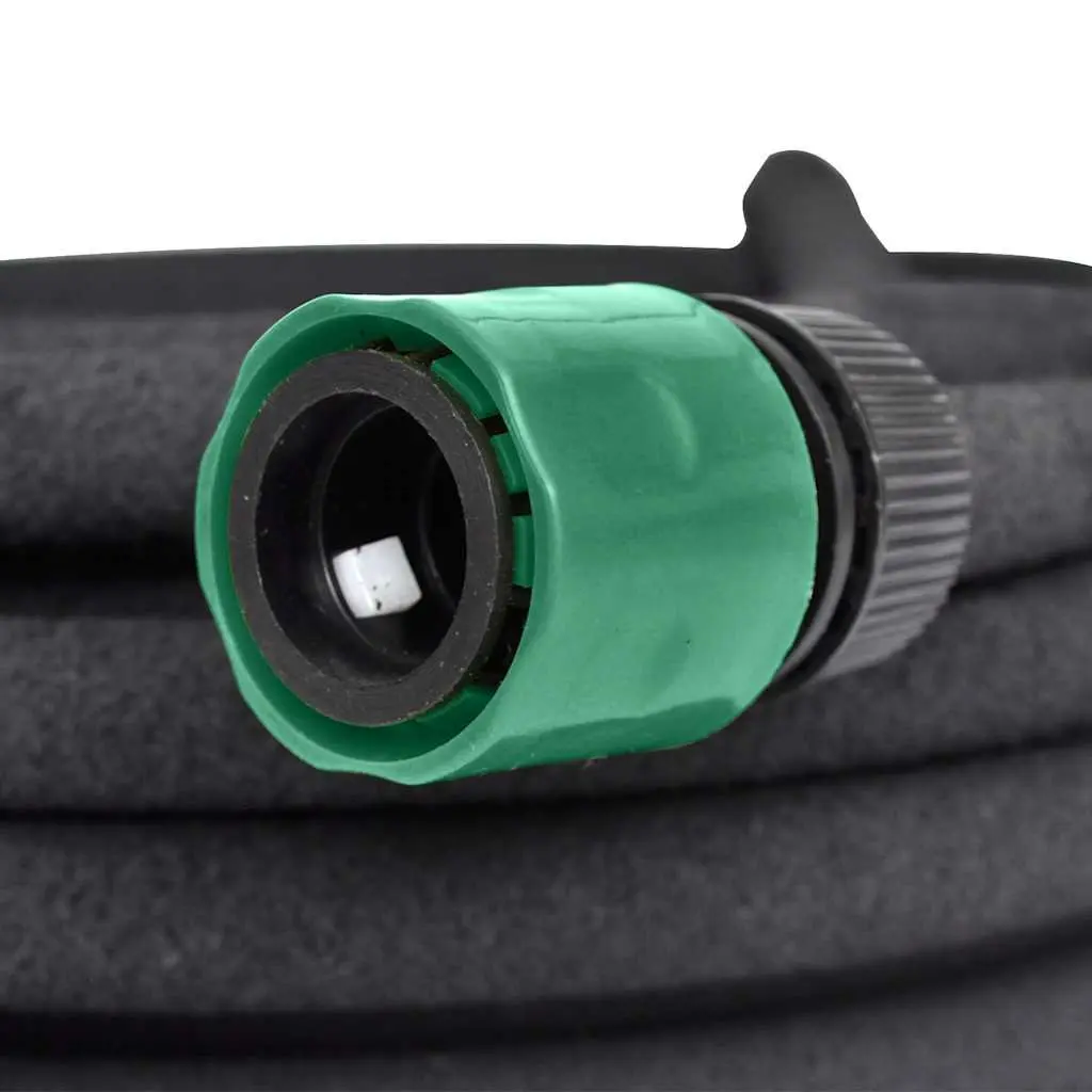 Soaker Hose Flexible 50m Watering Irrigation 1/2" Connector Black