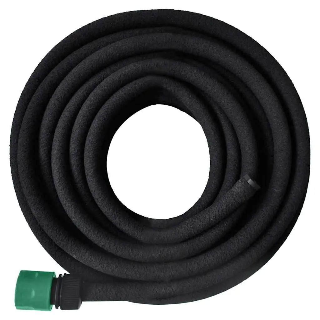 Soaker Hose Flexible 50m Watering Irrigation 1/2" Connector Black