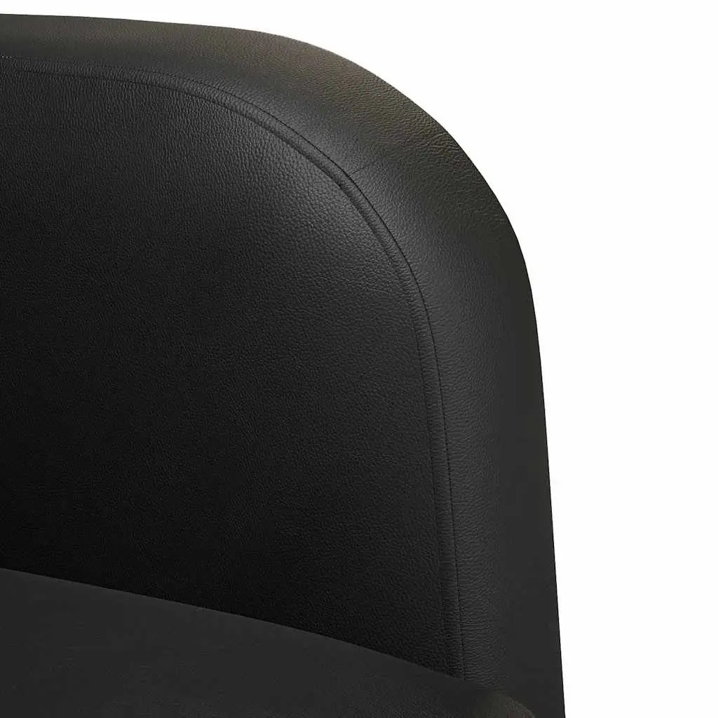 Loveseat Sofa 110 cm Black Compact Two-Seater Couch Living Room Furniture