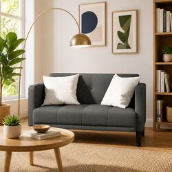 You’ll Love This Dark Grey Loveseat Sofa