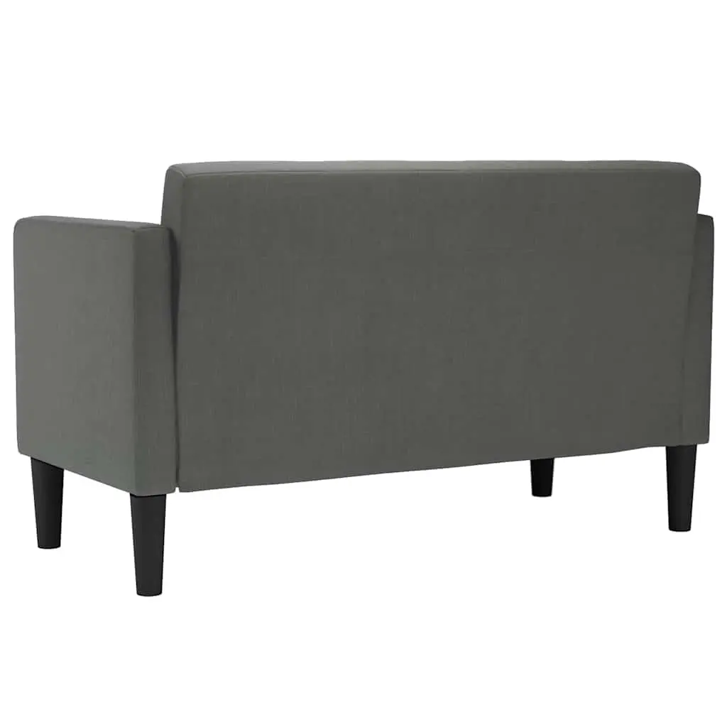 Loveseat Sofa Dark Grey 111cm Compact