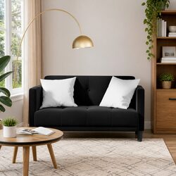 Your Perfect Black Velvet Loveseat Awaits