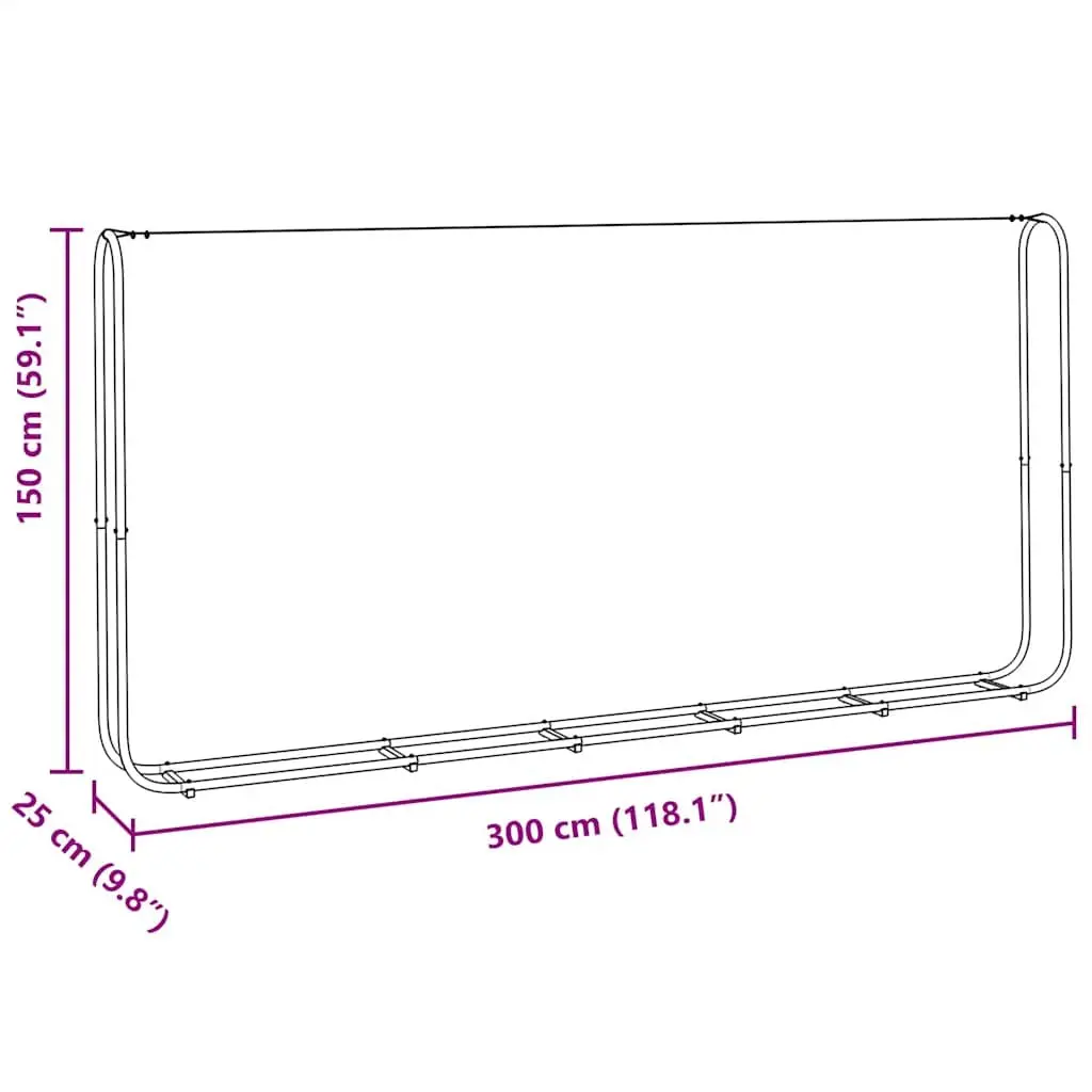 Firewood Rack Log Storage Holder Galvanised Steel Elevated Design Large Capacity