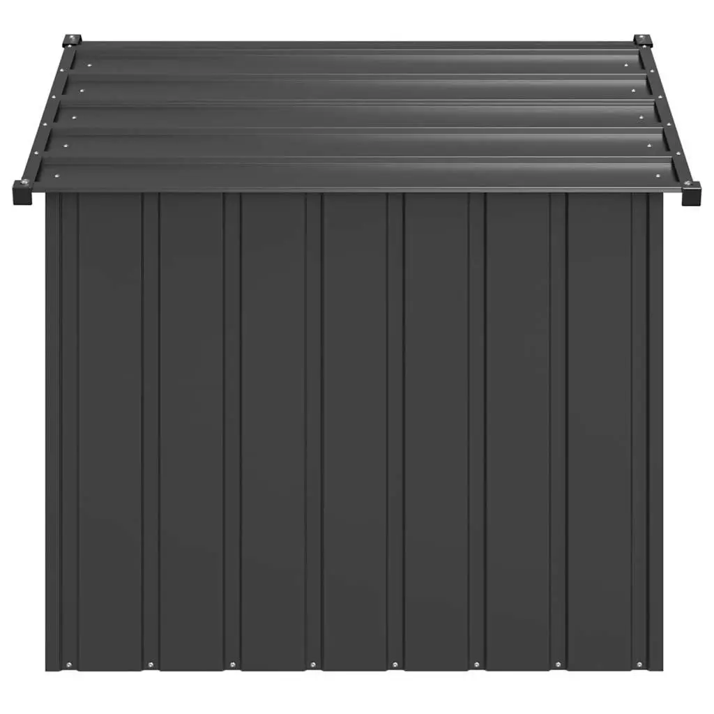 Dog House Galvanised Steel Outdoor Shelter with Roof 131 x 101 x 102 cm