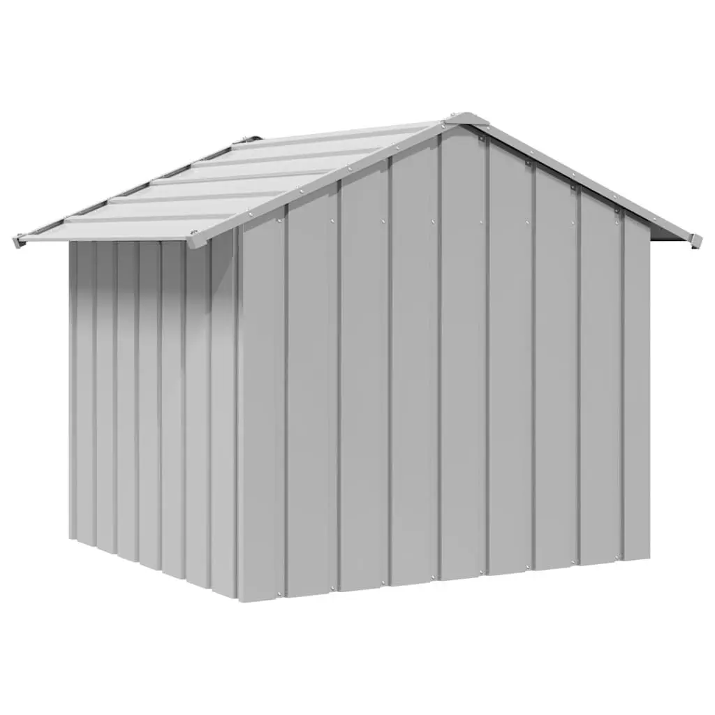 Dog House Galvanised Steel Outdoor Shelter with Roof 131 x 101 x 102 cm