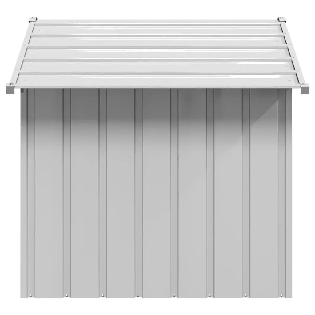 Dog House Galvanised Steel Outdoor Shelter with Roof 131 x 101 x 102 cm