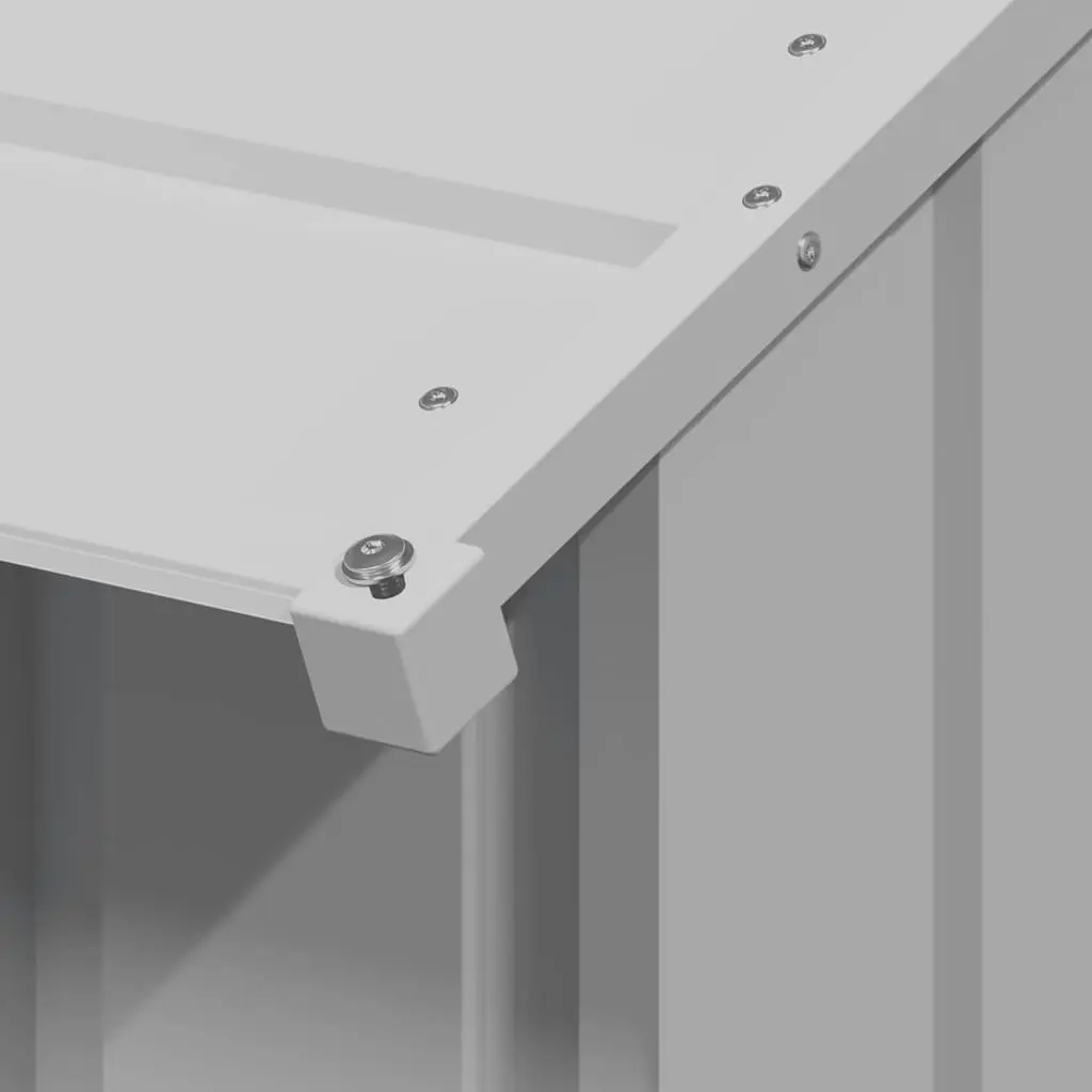 Dog House Galvanised Steel Outdoor Shelter with Roof 131 x 101 x 102 cm