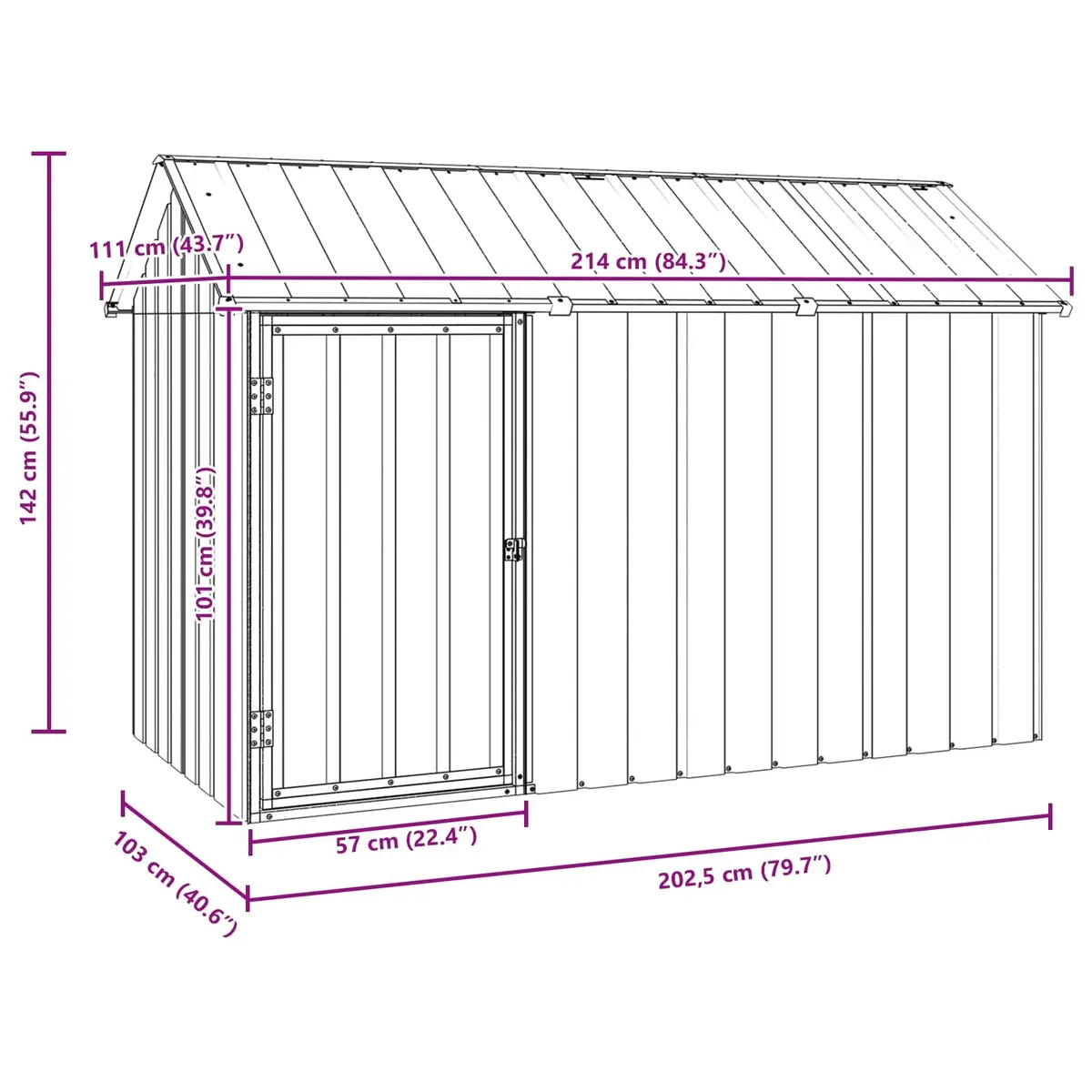 Bird Cage Anthracite Outdoor Garden Aviary Galvanised Steel Rectangular