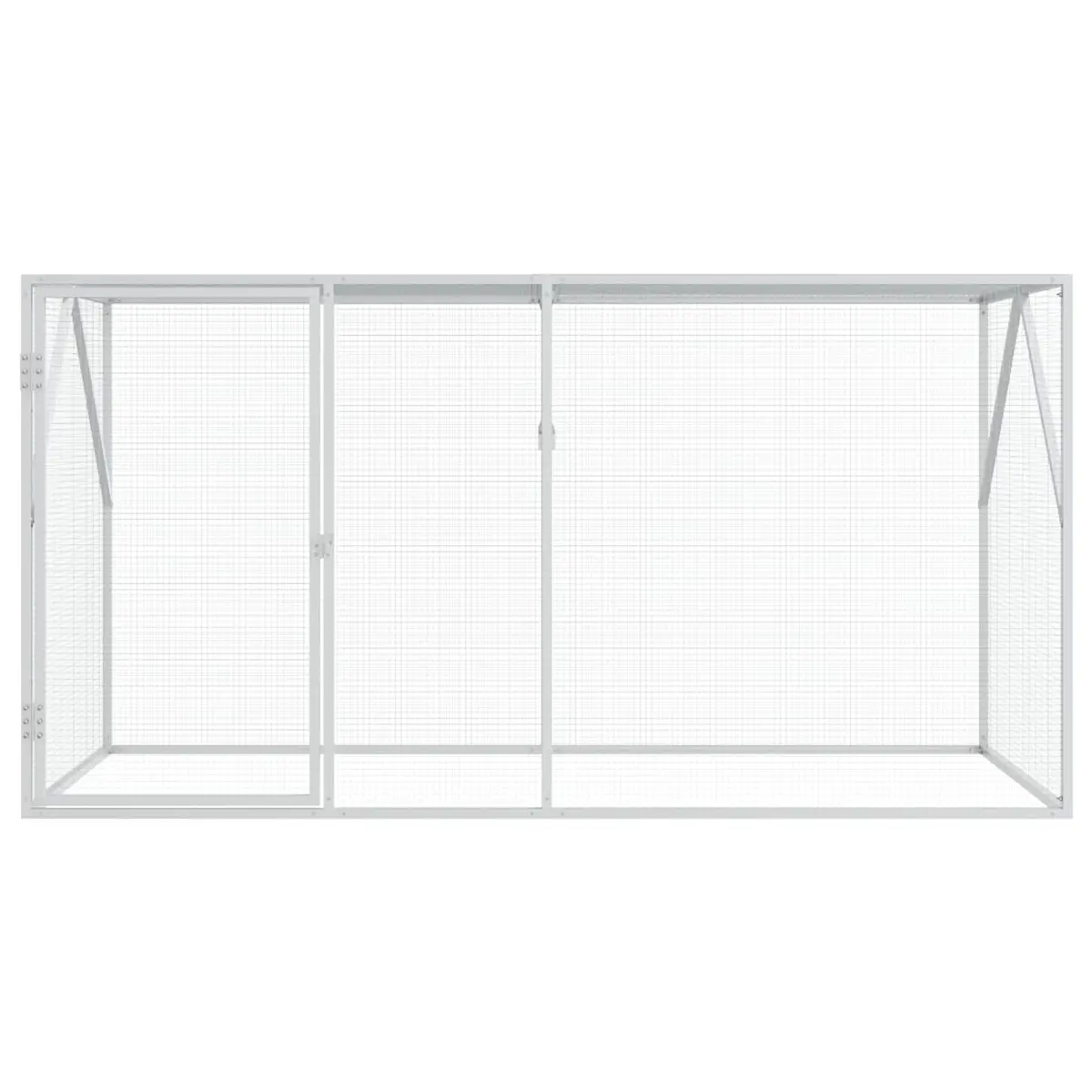 Bird Cage Modern Anthracite Galvanised Steel 208 x 102 x 108 cm