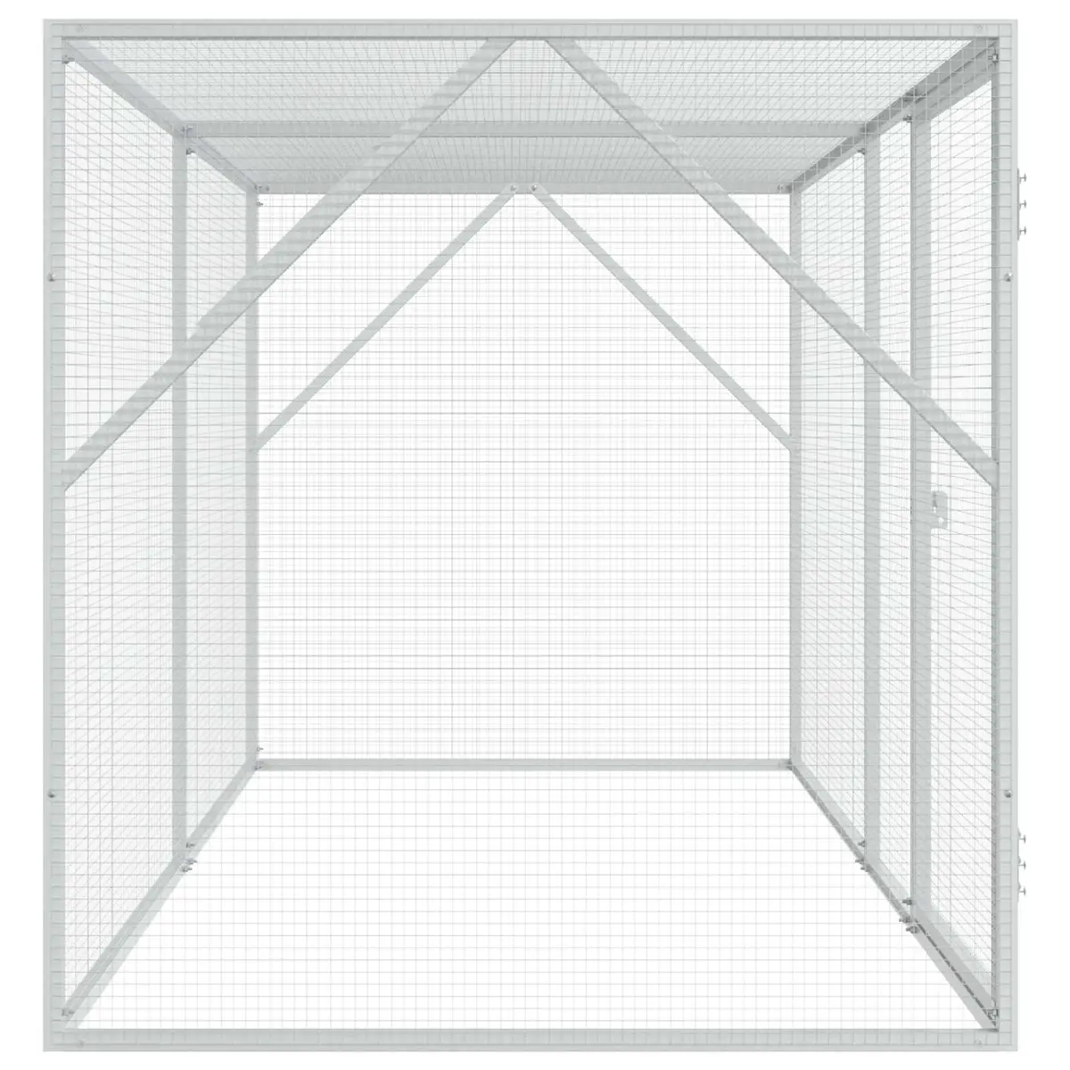 Bird Cage Modern Anthracite Galvanised Steel 208 x 102 x 108 cm