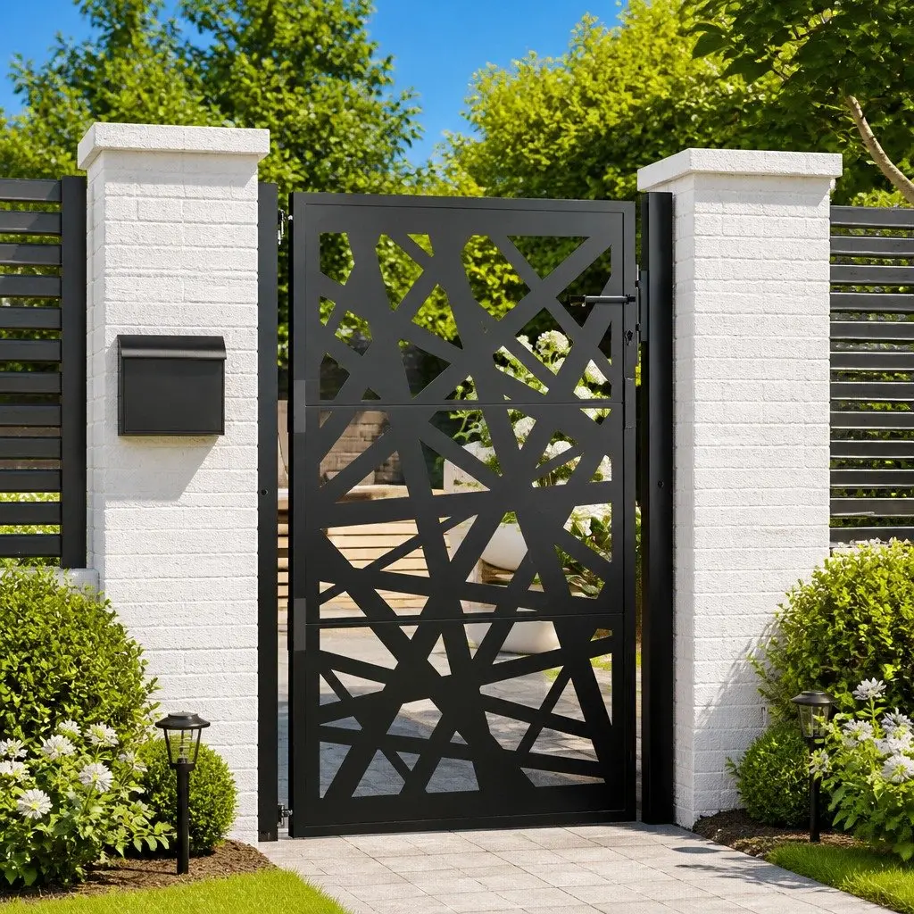 Black Steel Garden Gate