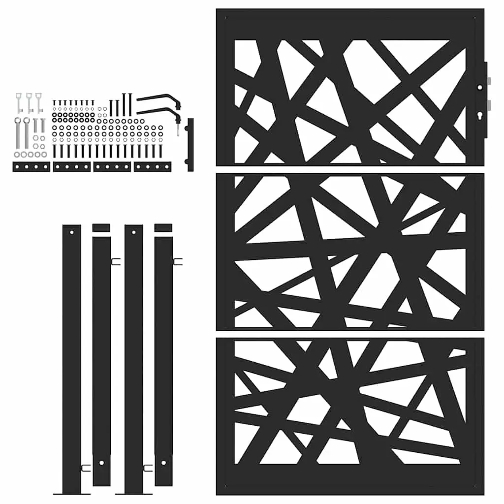 Black Steel Garden Gate