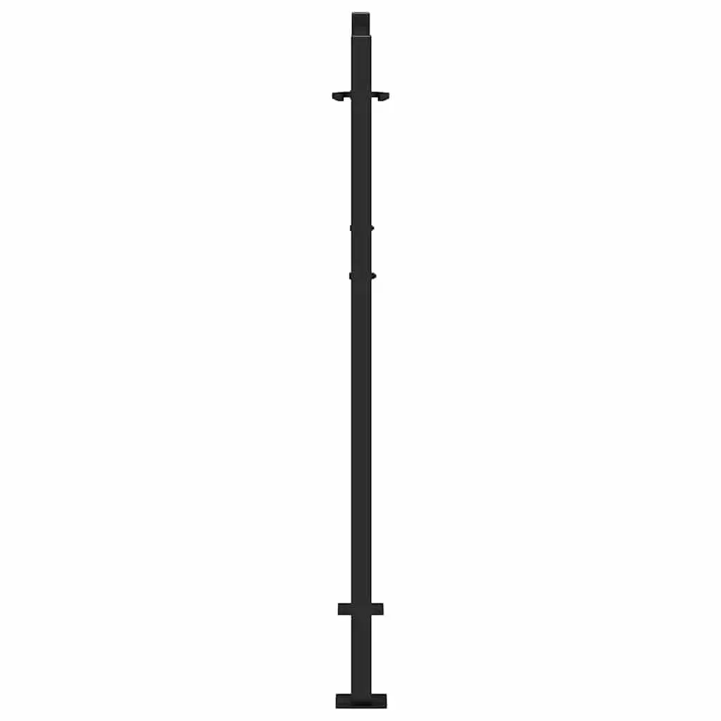 Garden Gate Black 100x125cm Steel Laser-Cut Design Outdoor Fencing Entrance