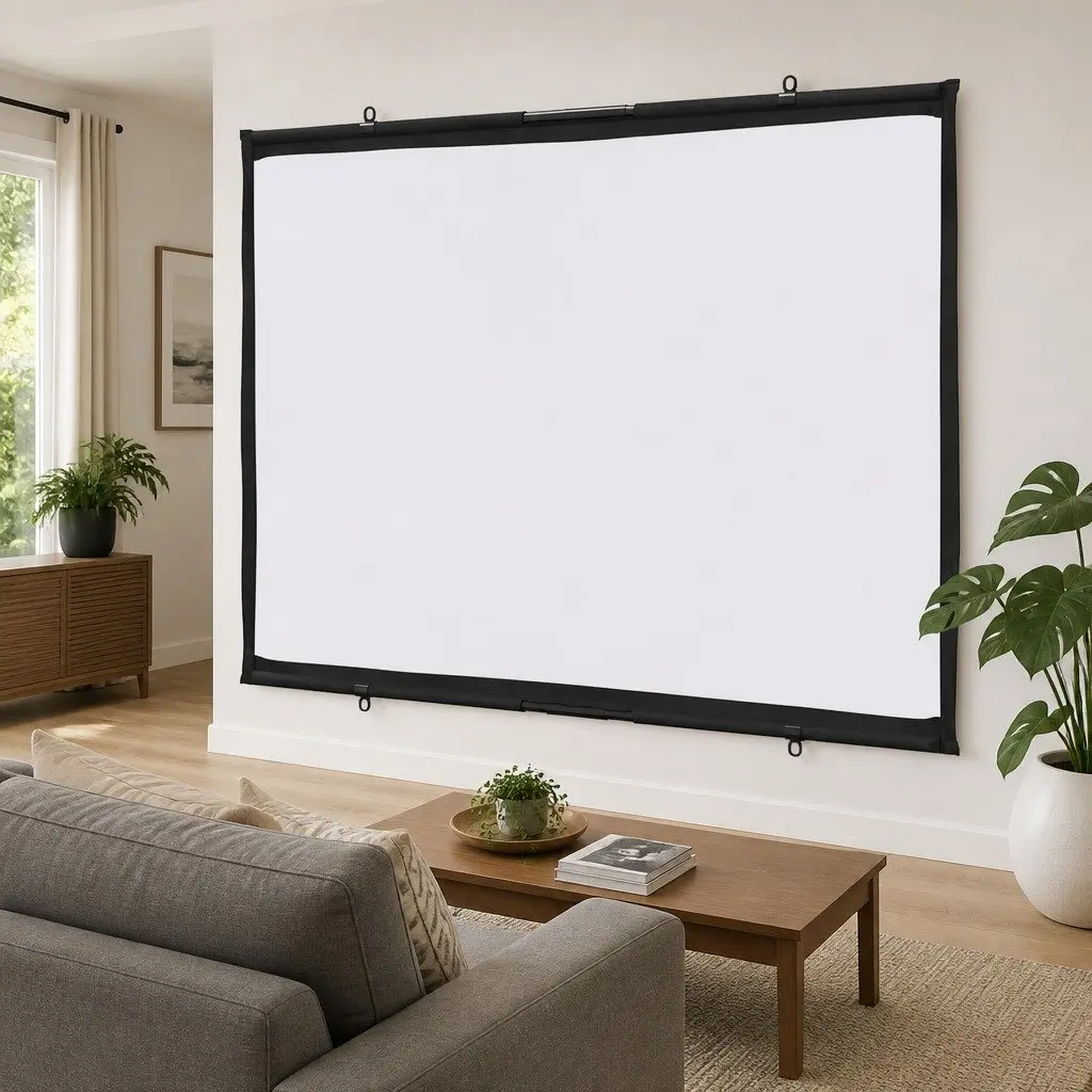 60 Inch Wall-Hanging Projection Screen for Clarity