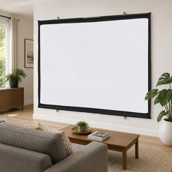 60 Inch Wall-Hanging Projection Screen for Clarity