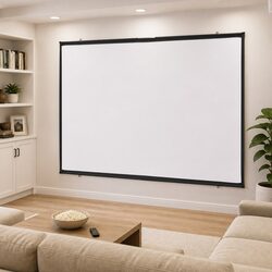 Projection Screen Wall-Hanging 84 Inch 4:3 Matte Home Theater Classroom Office