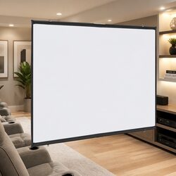 Projection Screen Wall-Hanging 90 Inch 4:3 Home Theater Classroom Presentations