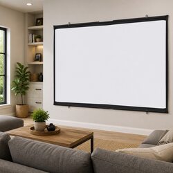 Projection Screen Wall-Hanging 60 Inch 16:9 White Matte Home Theater Office