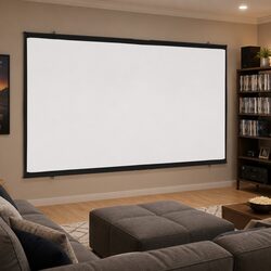 Projection Screen Wall-Hanging 84 Inch 16:9 Matte White Home Theater Classroom