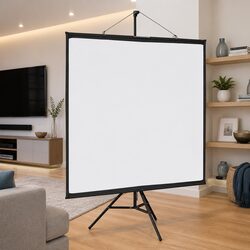 Projection Screen with Tripod Stand 81 Inch 1:1 Ratio Home Theater Classroom