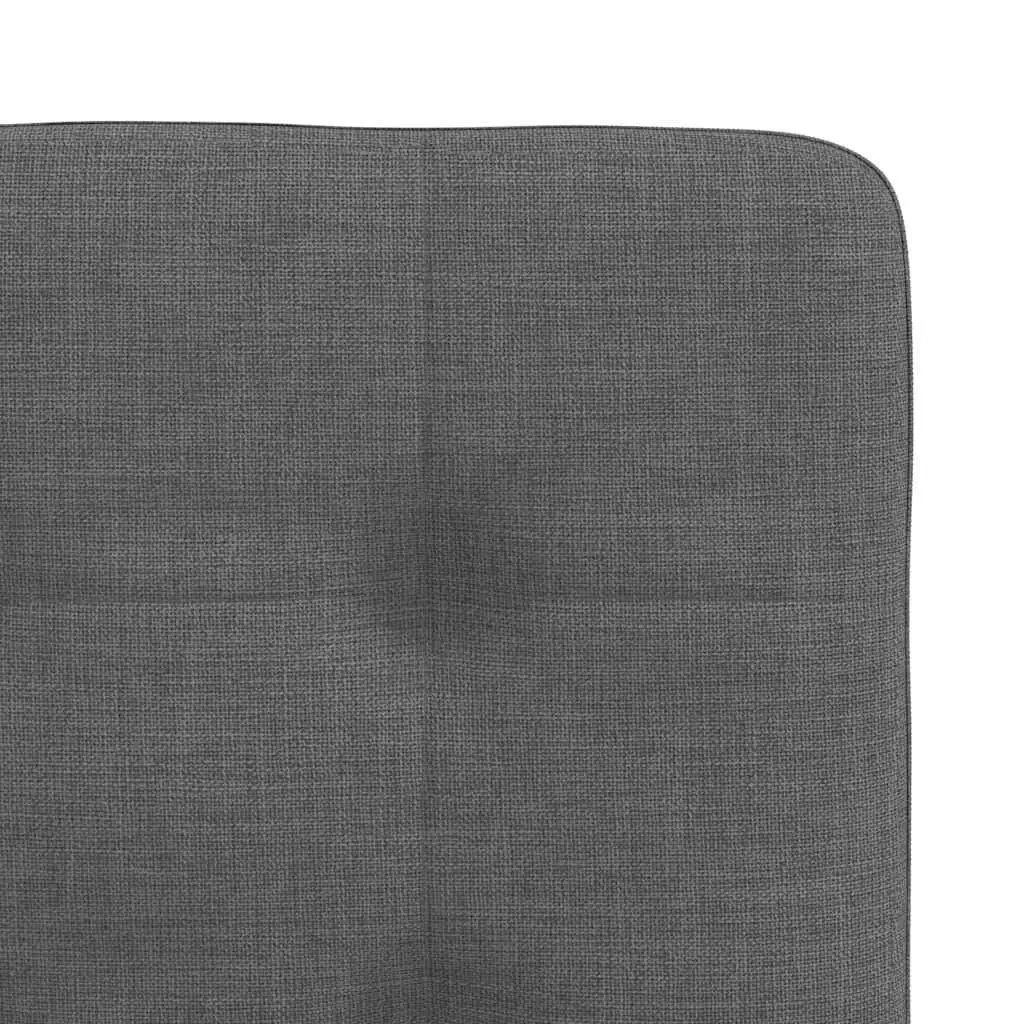Dining Chairs Grey Fabric Soft Upholstery 2 Piece Set