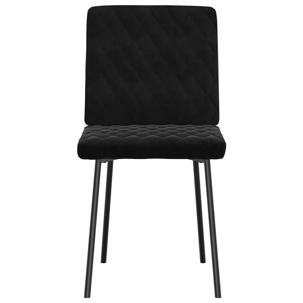 Dining Chairs Black Velvet Soft Upholstery 2 Piece Set